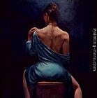 Hamish Blakely Famous Paintings - The Blue Dress